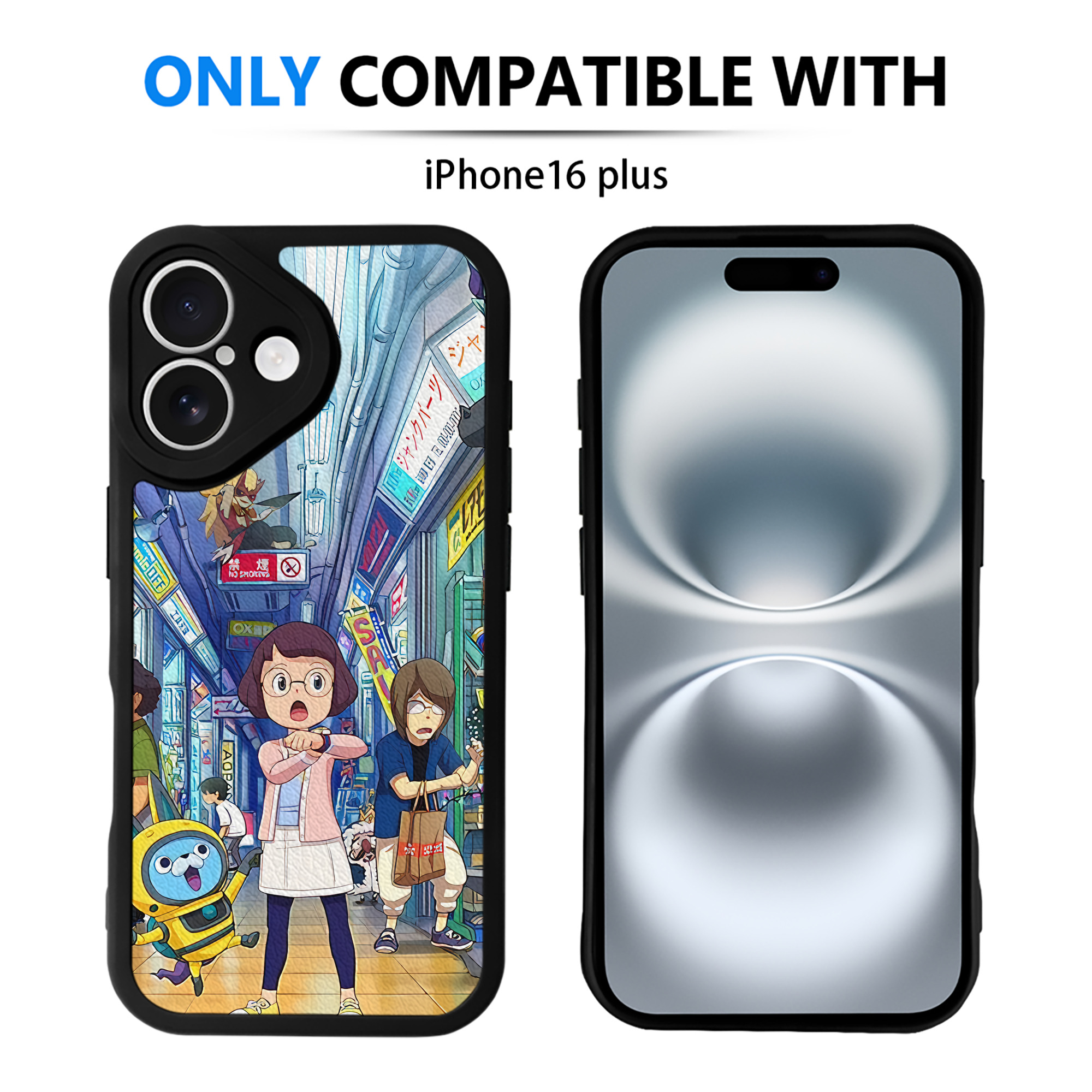 （画像用） 妖怪ウォッチ Yo-kai Watch 【iPhone 16シリーズ対応】シリコンスマホケース（レザー調） 材質：シリコン